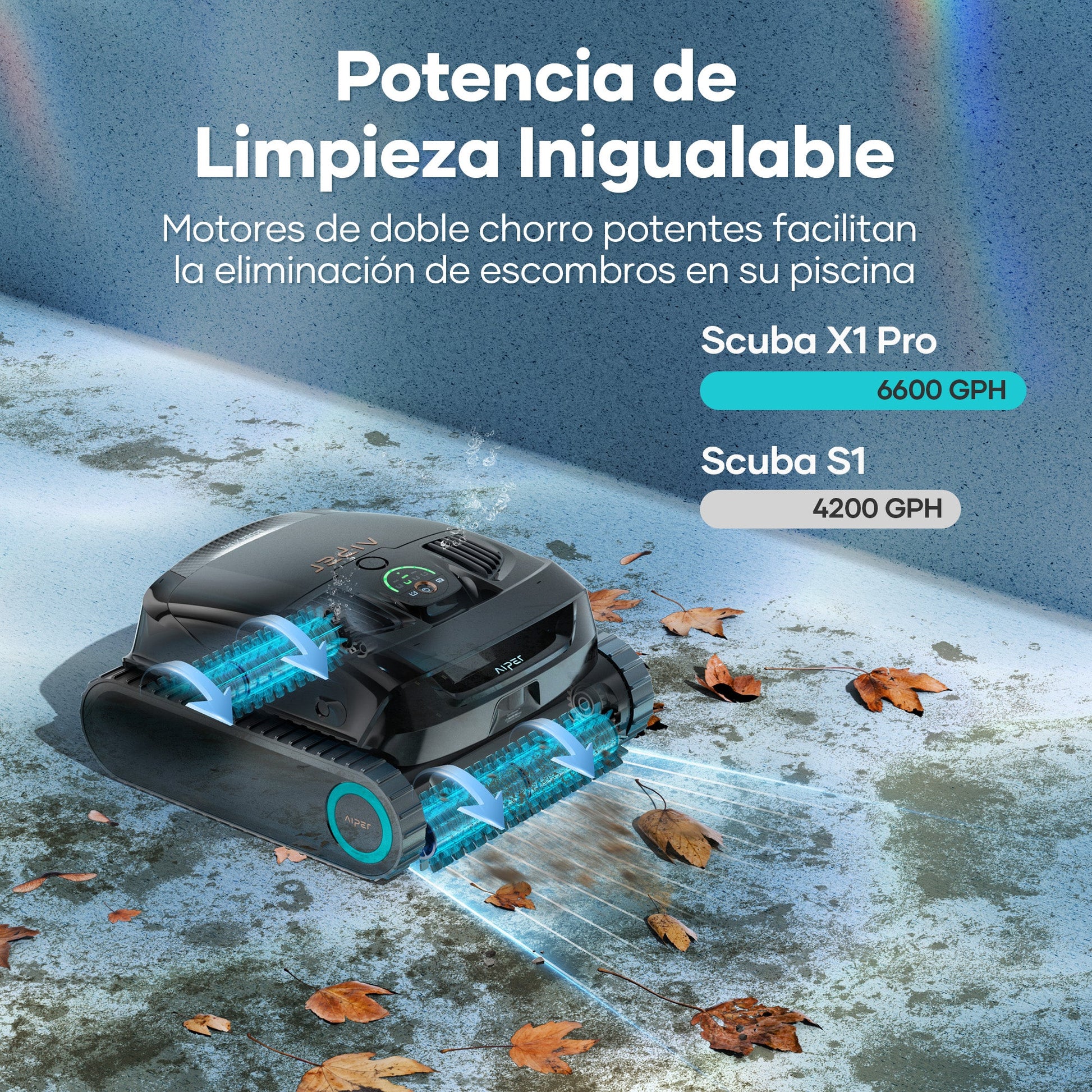 Aiper X1 Pro Robot Limpiafondos de piscina de batería sin cable - BricoandPool