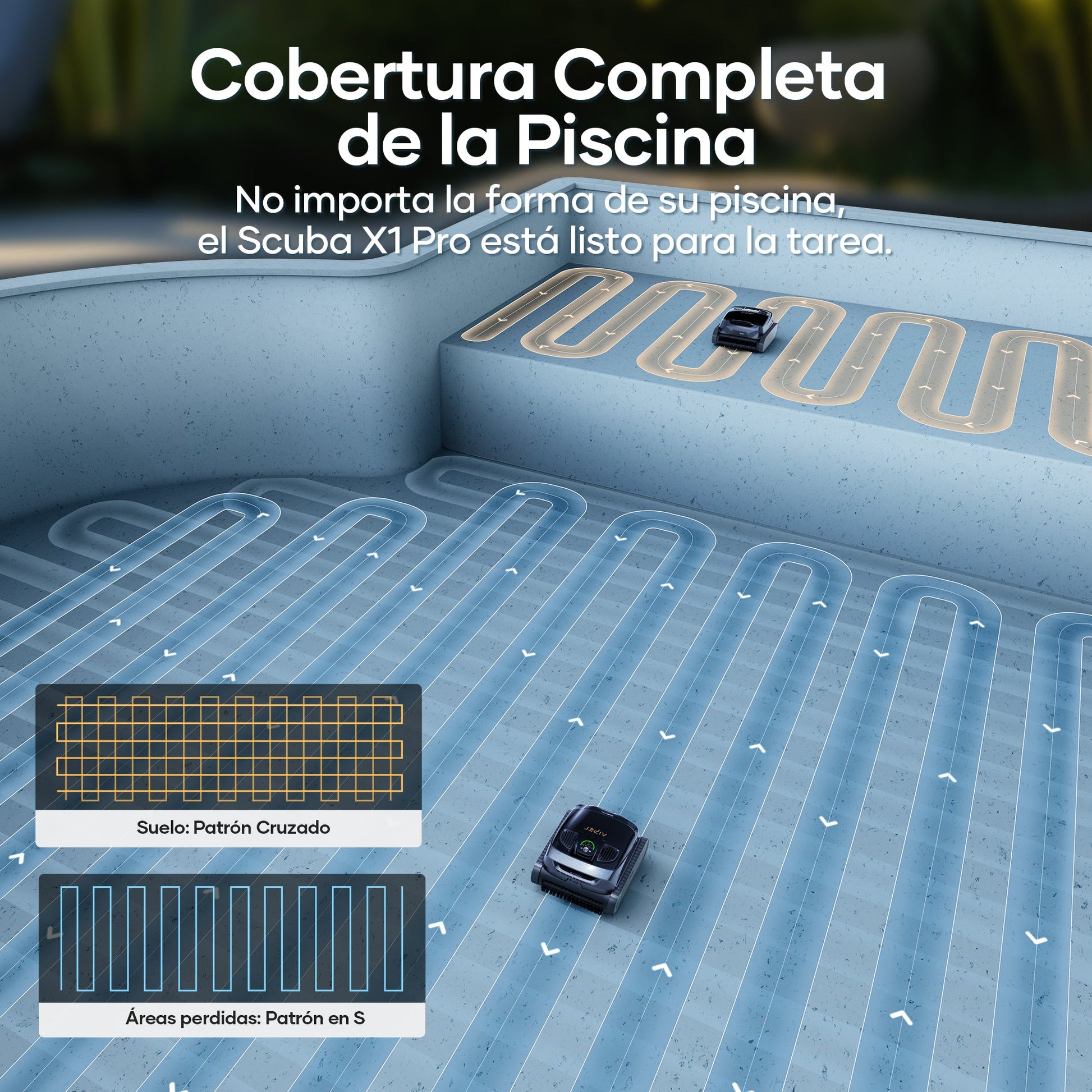 Aiper X1 Pro Robot Limpiafondos de piscina de batería sin cable - BricoandPool