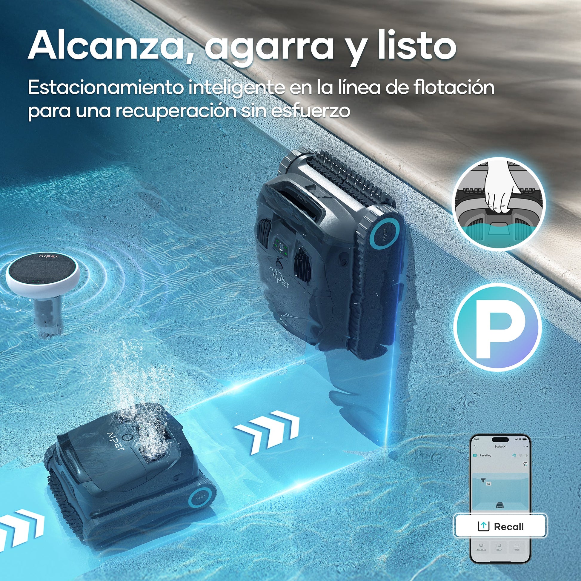 Aiper X1 Robot Limpiafondos de piscina de batería sin cable - BricoandPool