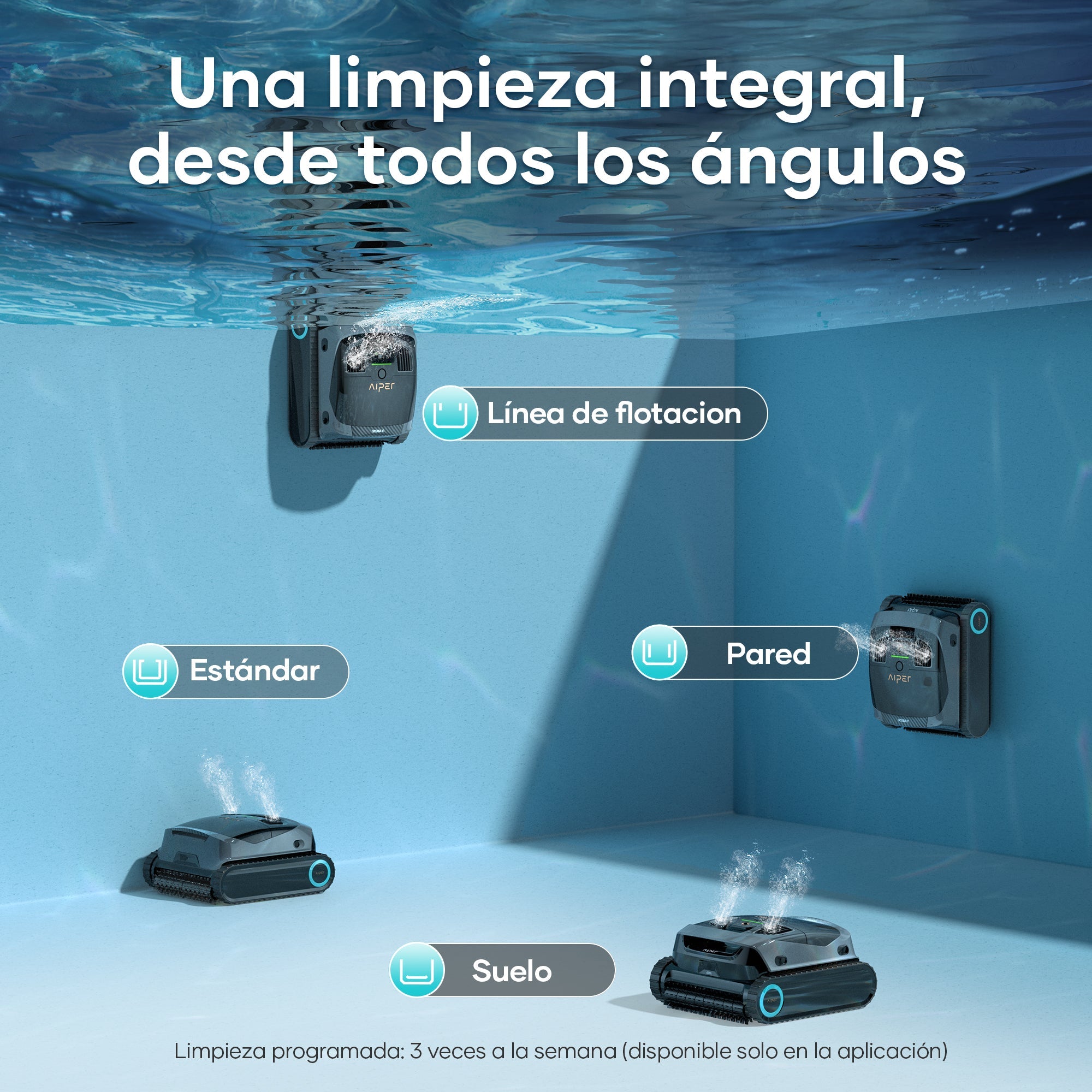 Aiper X1 Robot Limpiafondos de piscina de batería sin cable - BricoandPool