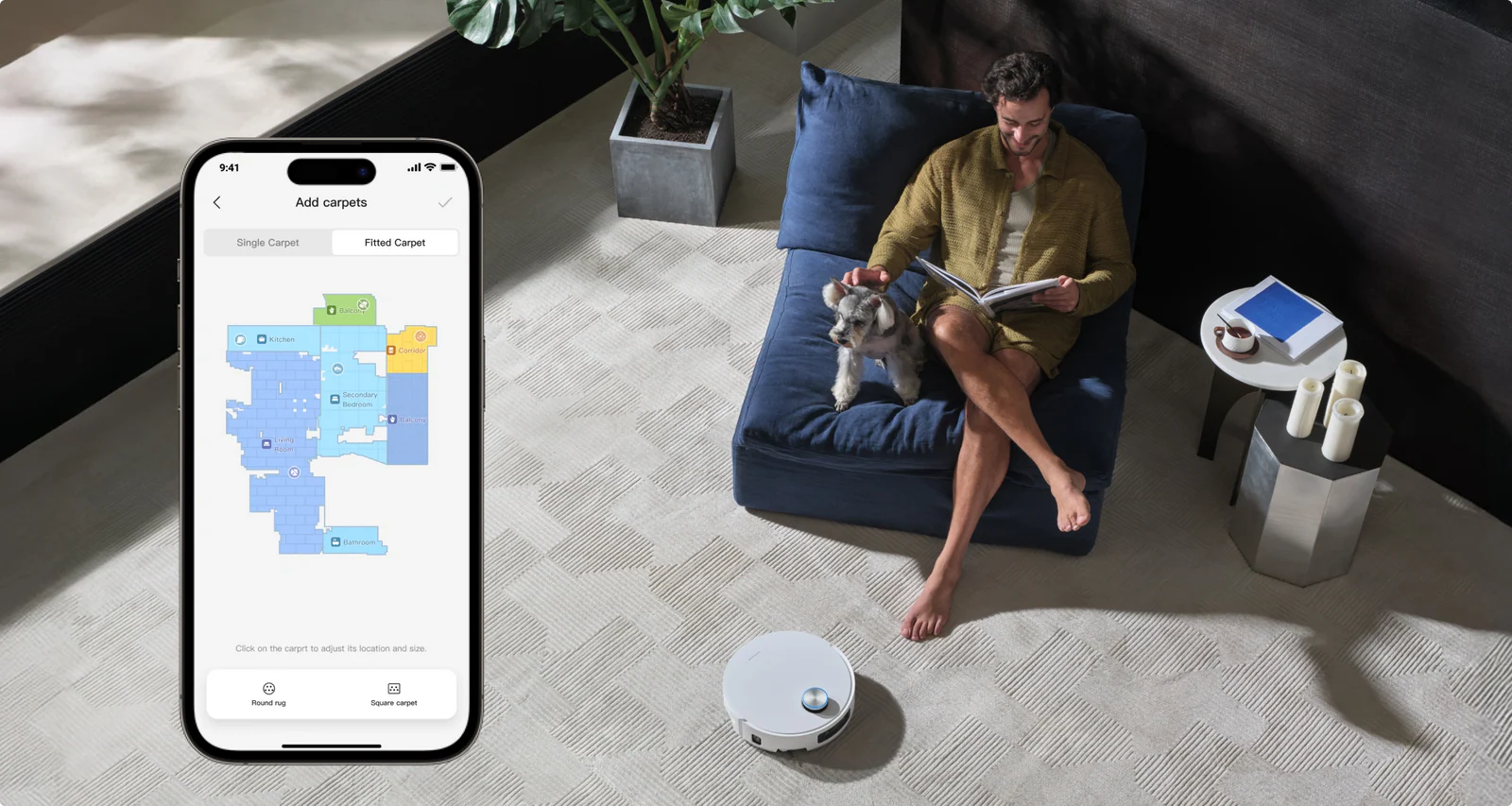 Dreame – Aqua10 Ultra Roller Complete Robot aspirador y fregasuelos con base automática para hogar