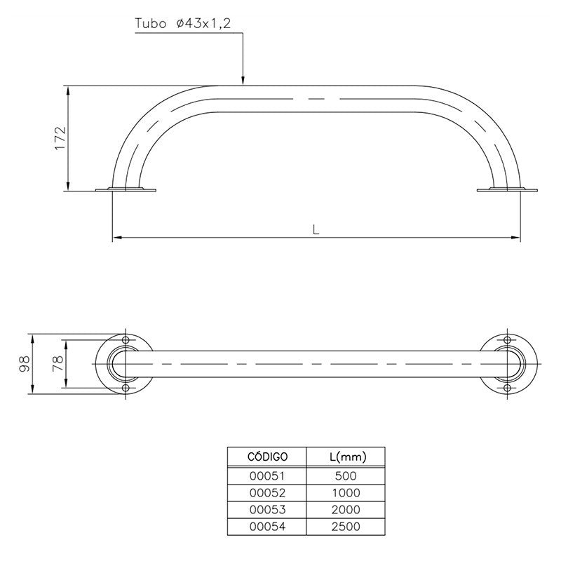 AstralPool - Agarradera de Acero Inoxidable - BricoandPool