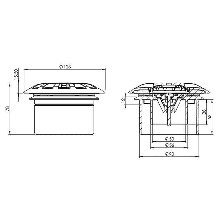 Astralpool - Boquilla de fondo para piscina con liner - BricoandPool