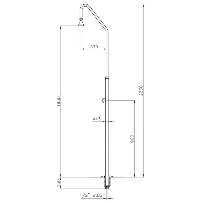Astralpool - Ducha con Rociador y Válvula - BricoandPool