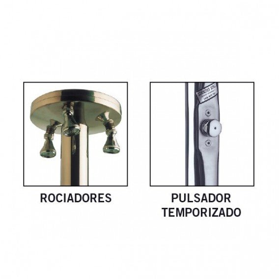 Astralpool - Ducha piscina pública con 3 rociadores y 3 pulsadores temporizados - BricoandPool