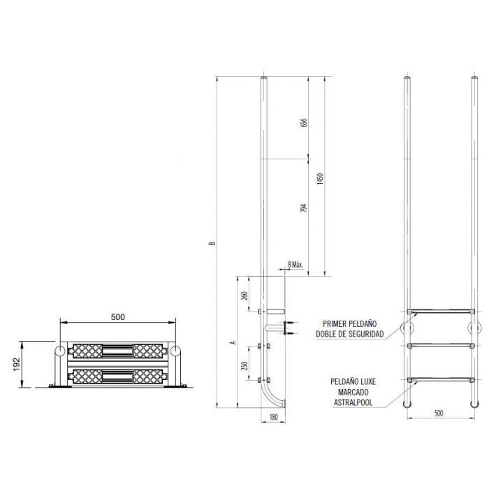 AstralPool - Escalera Piscina Acero Inox. Elegance - BricoandPool