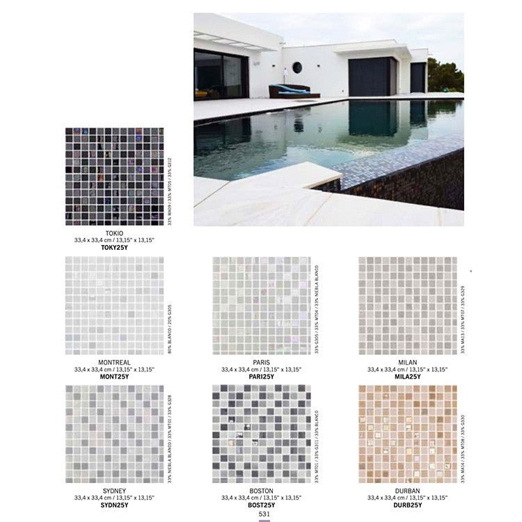 AstralPool - Gresite Mix Nacarados Premium 2,5 x 2,5 cm - BricoandPool