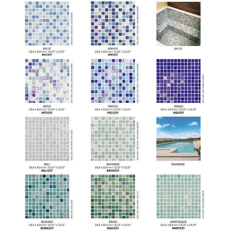 AstralPool - Gresite Mix Nacarados Premium 2,5 x 2,5 cm - BricoandPool