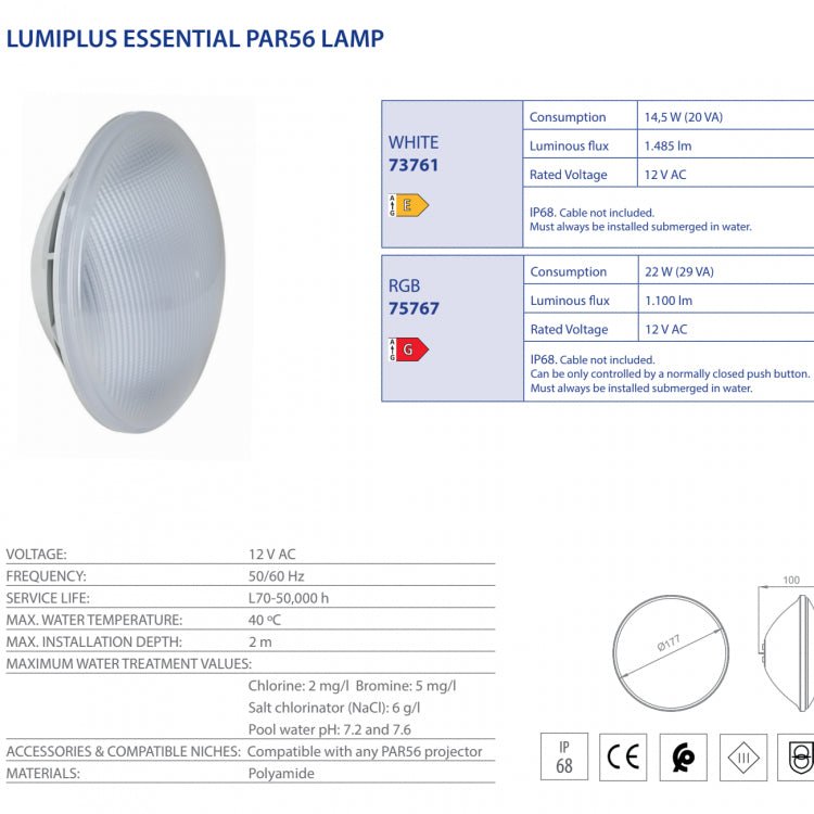 Astralpool - Lámpara Lumiplus Essential PAR56 - BricoandPool