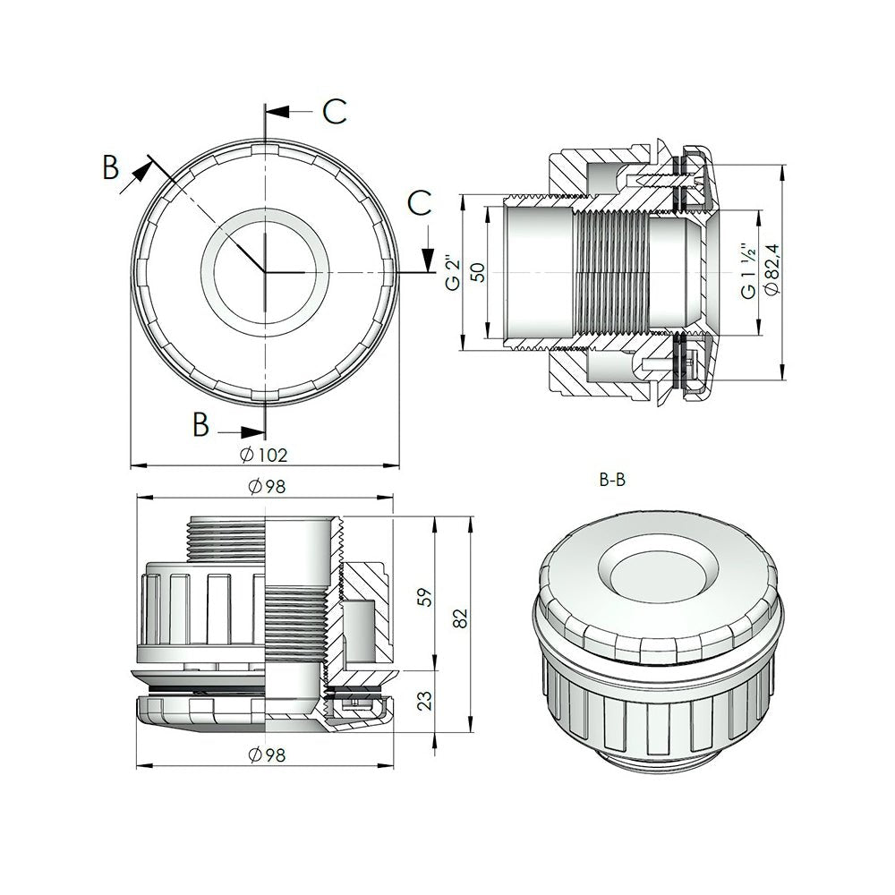 Astralpool - Nicho boquilla LumiPlus mini rapid liner - BricoandPool