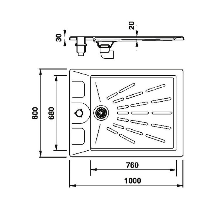 Astralpool - Plato ducha Classic con anclaje Ø43 - BricoandPool