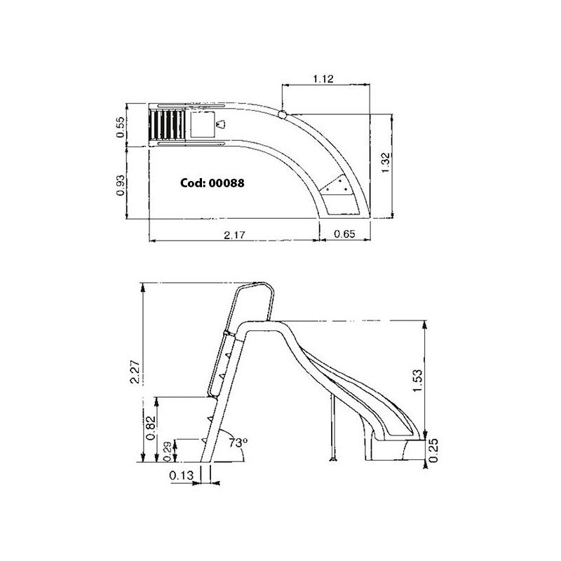 AstralPool - Tobogán Piscina Curvado - BricoandPool