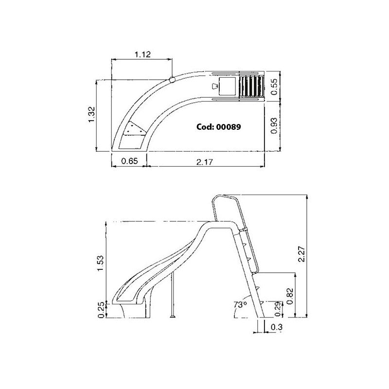 AstralPool - Tobogán Piscina Curvado - BricoandPool