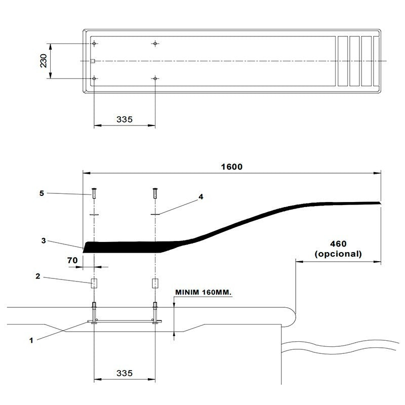 AstralPool - Trampolín Delfino Elástico 1.60 m - BricoandPool