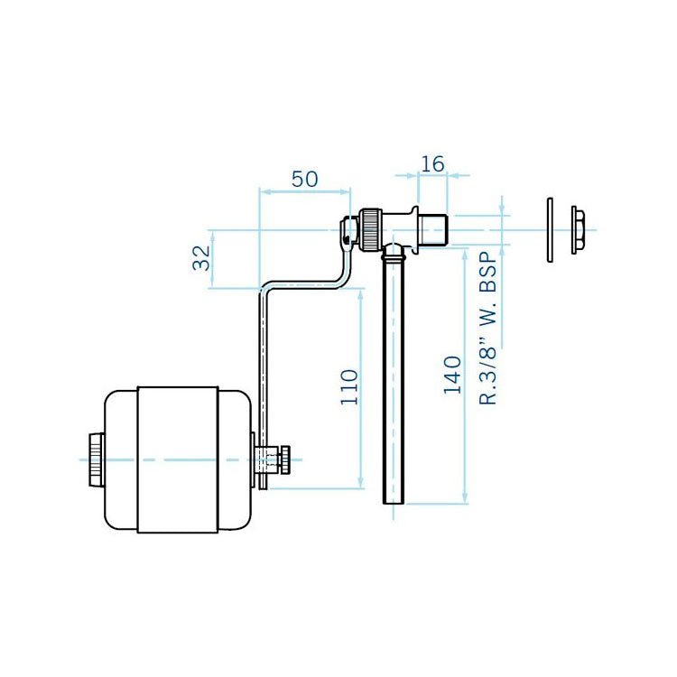 AstralPool - Válvula reguladora de nivel para skimmer inox - BricoandPool