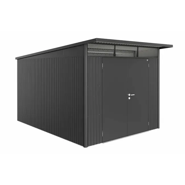Biohort – AvantGarde Abri de jardin métallique avec toit en appentis en couleur Gris foncé métallique