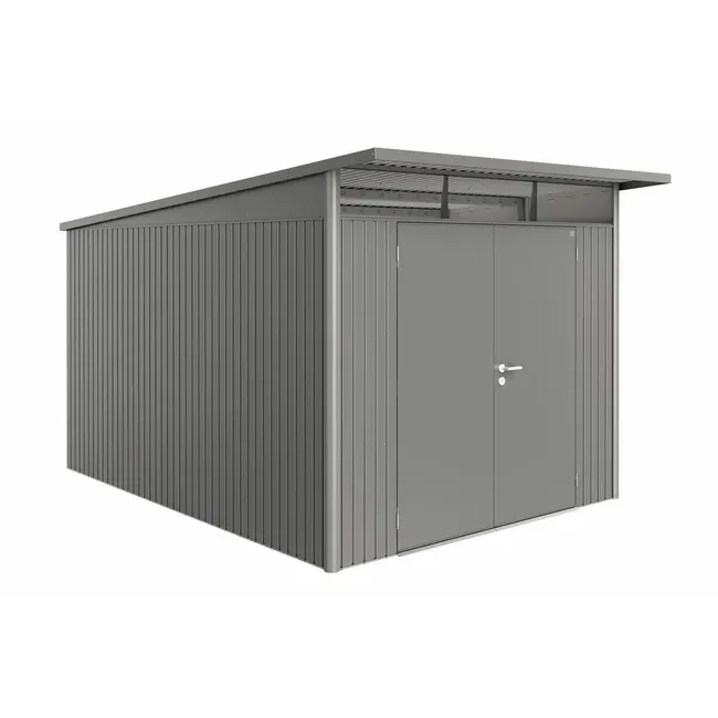 Biohort – AvantGarde Abri de jardin métallique avec toit en appentis Gris quartz métallique