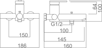 Imex - Roma kit de baño-ducha monomando