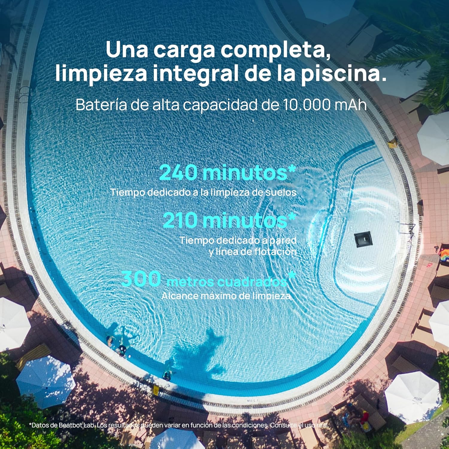 Beatbot - Robot limpiafondos de piscina sin cables AquaSense 2 - BricoandPool