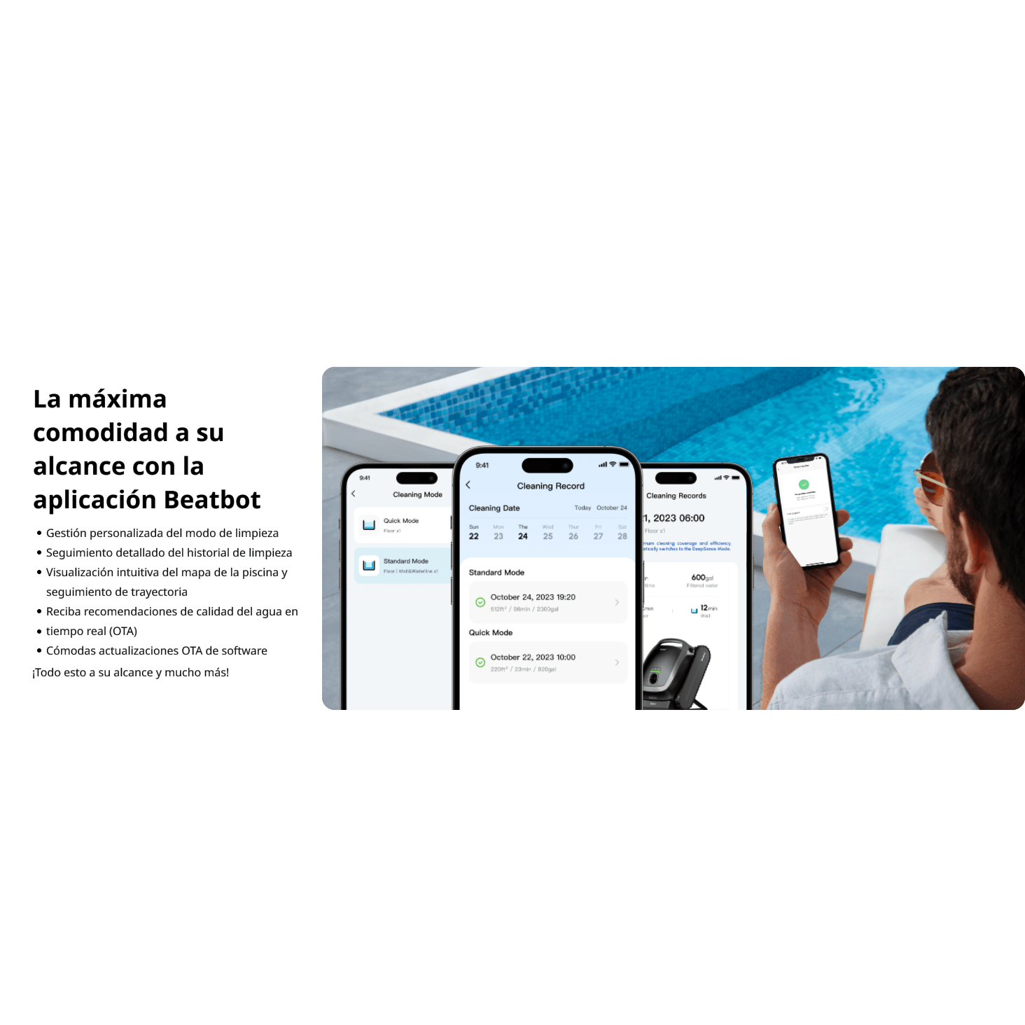 Beatbot - Robot limpiafondos de piscina sin cables AquaSense - BricoandPool