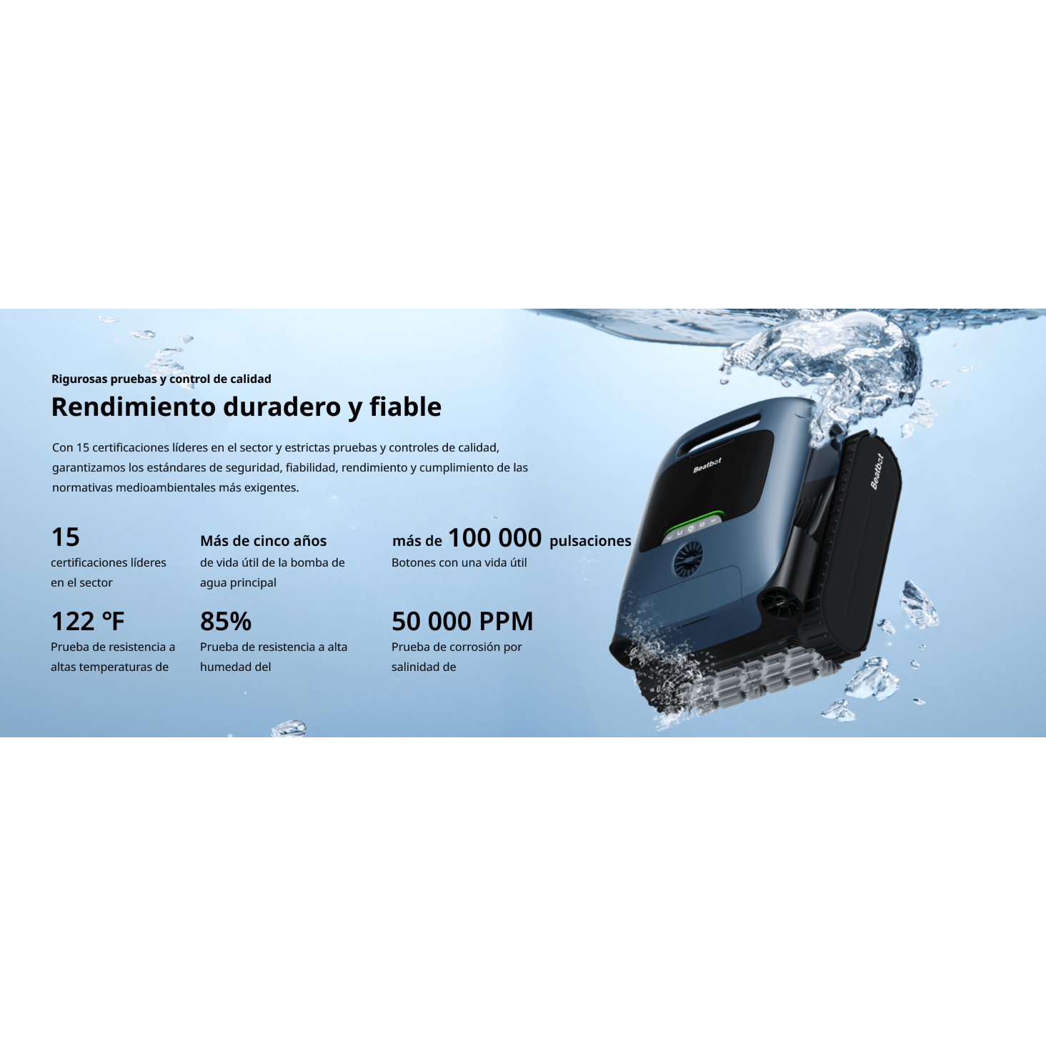 Beatbot - Robot limpiafondos de piscina sin cables AquaSense Pro - BricoandPool