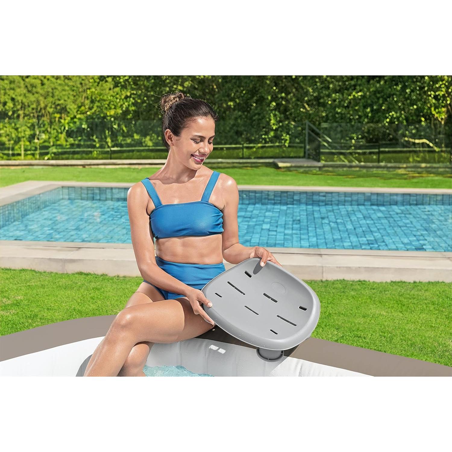 Bestway - Asiento para spa SaluSpa Comfort Seat gris con altura ajustable y base antideslizante - BricoandPool