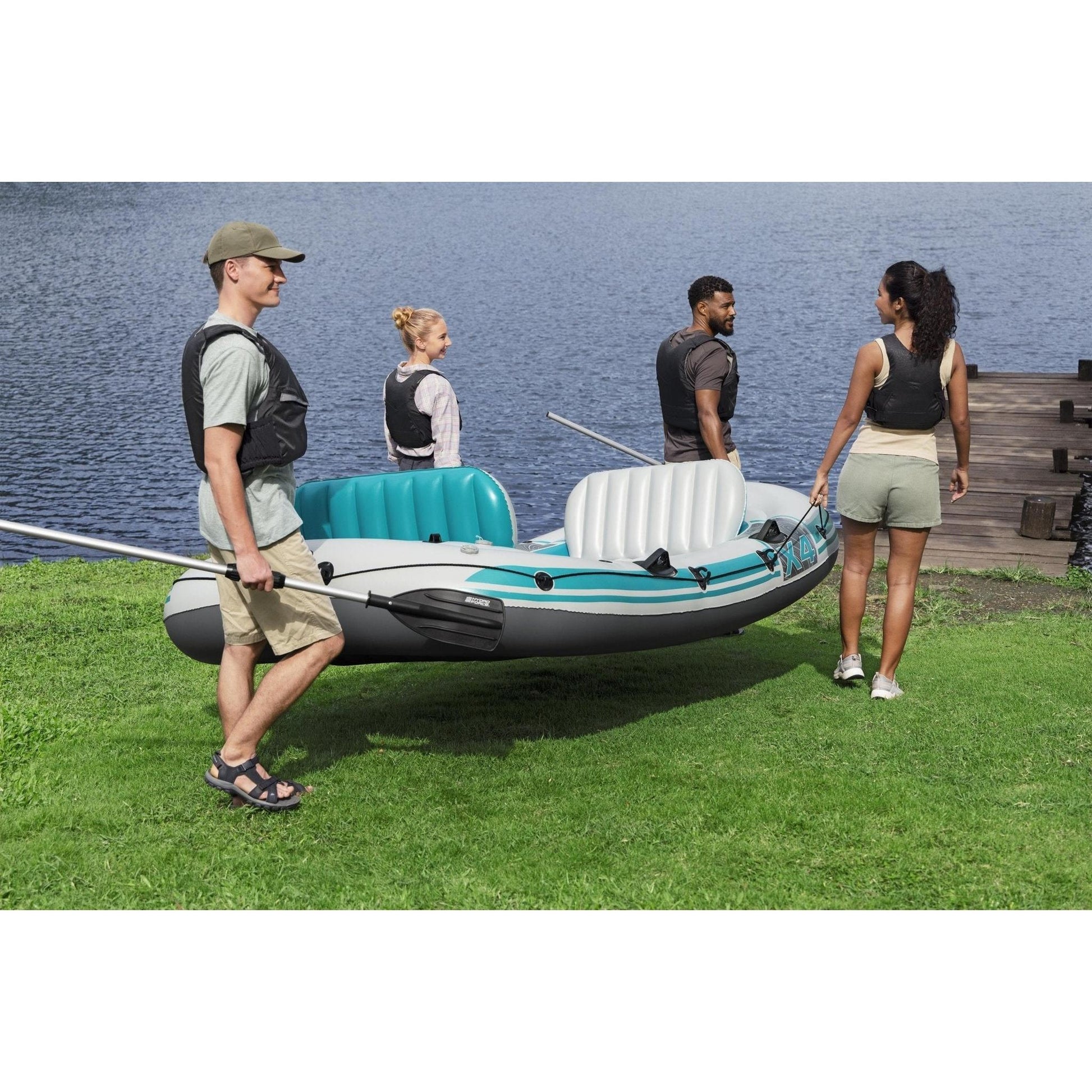 Bestway – Barca hinchable Hydro - Force Adventure Elite X4 Raft Set (315 × 165 cm) - BricoandPool