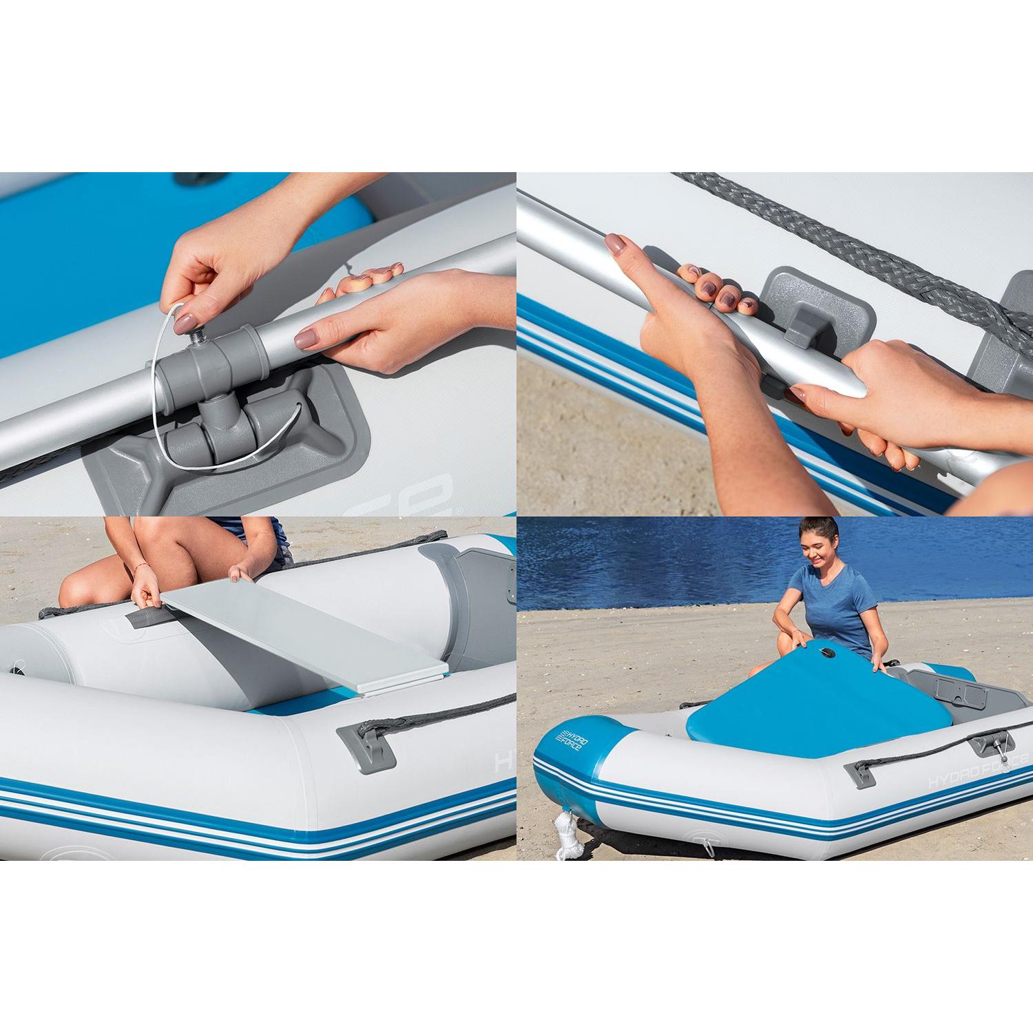 Bestway – Barca hinchable Hydro - Force Caspian Boat Set (230 × 130 × 33 cm) - BricoandPool