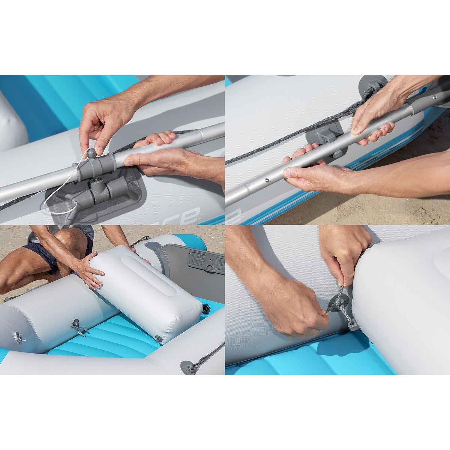 Bestway – Barca hinchable Hydro - Force Corinth Elite Boat Set (230 × 130 × 33 cm) - BricoandPool