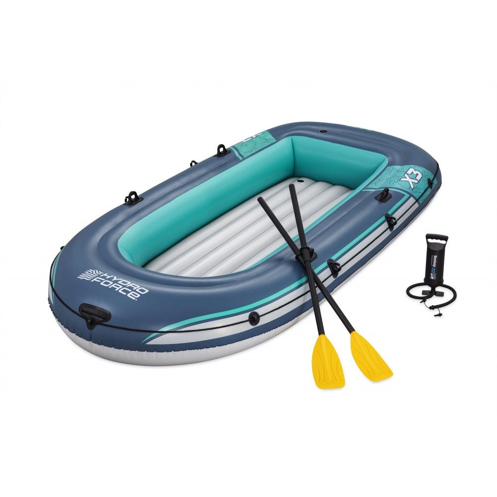 Bestway – Barca hinchable Hydro - Force Trek X3 Raft Set (294 × 137 cm) - BricoandPool