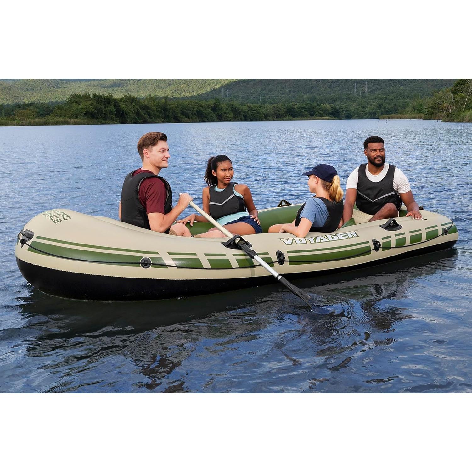 Bestway – Barca hinchable Hydro - Force Voyager X4 Raft Set (350 × 145 cm) - BricoandPool