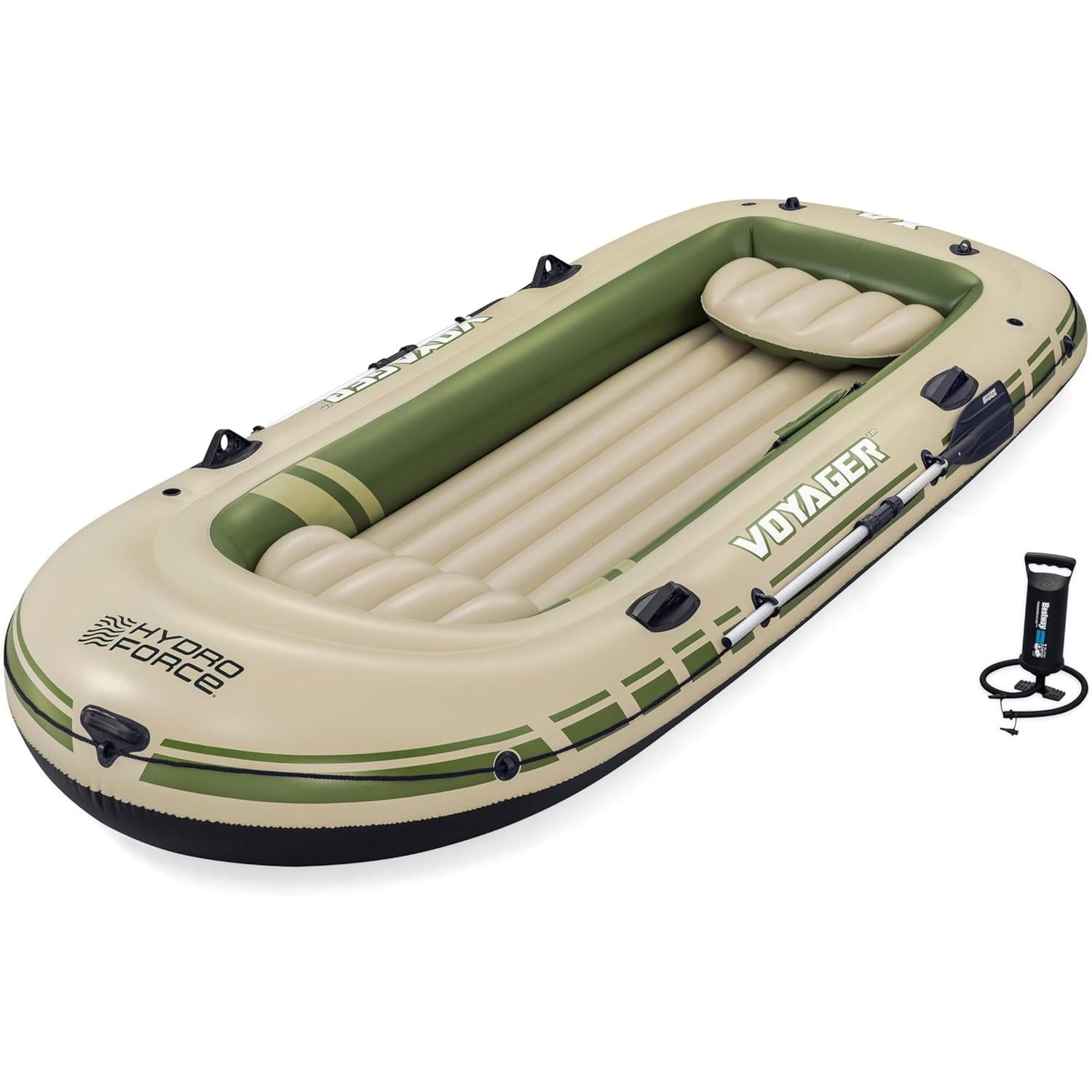 Bestway – Barca hinchable Hydro - Force Voyager X4 Raft Set (350 × 145 cm) - BricoandPool
