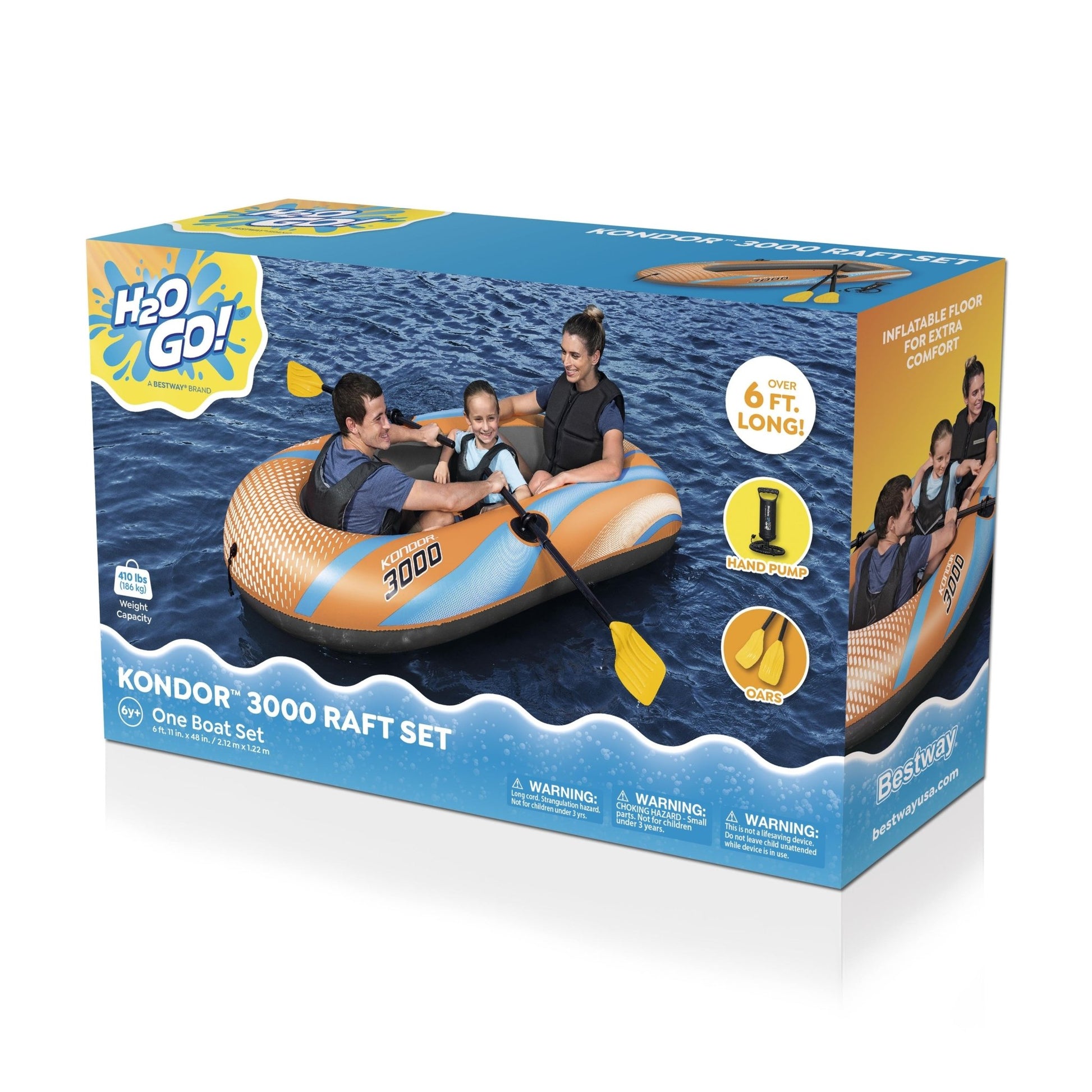 Bestway – Barca hinchable Kondor 3000 Raft Set (212 × 122 cm) - BricoandPool