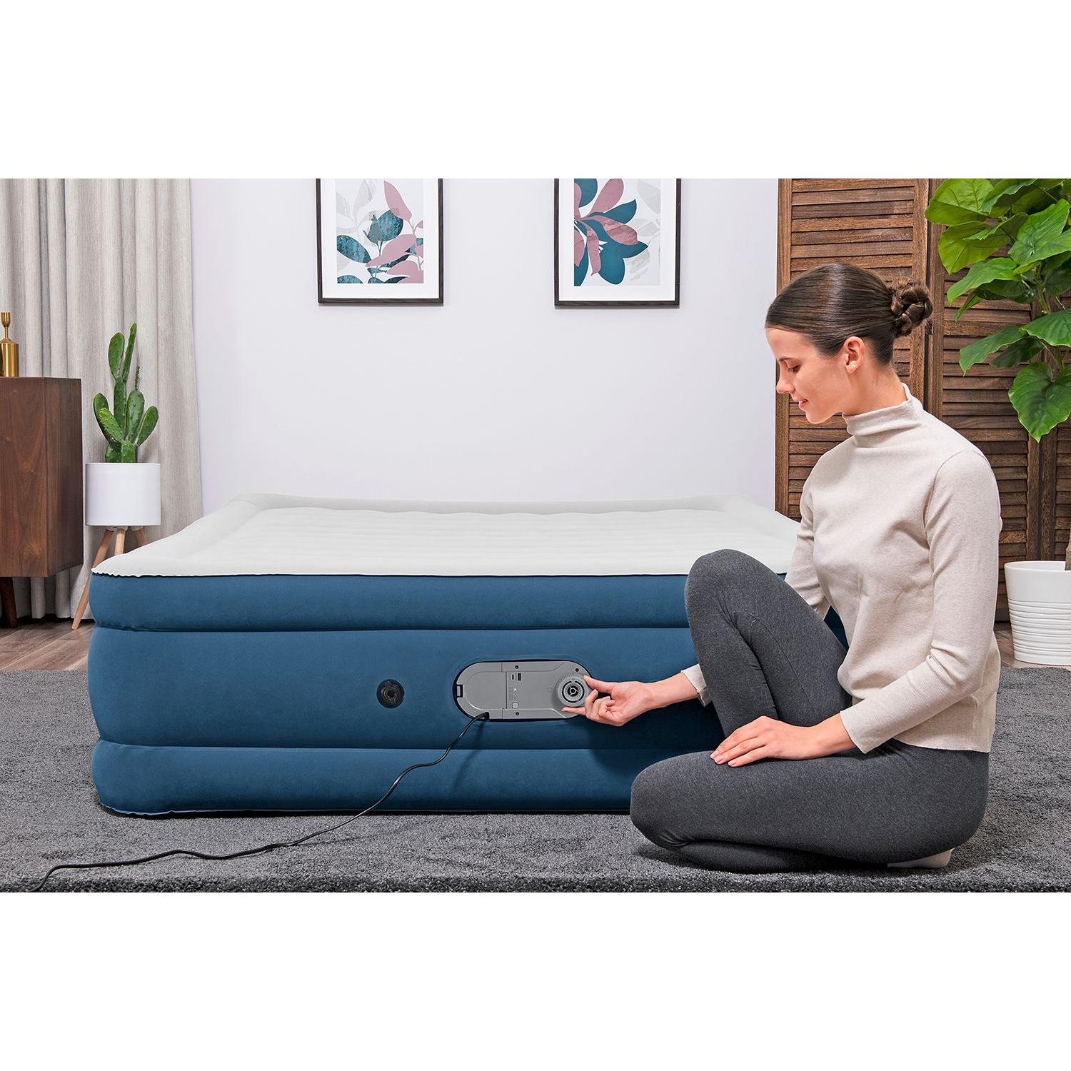 Bestway – Cama hinchable AlwayzAire con doble bomba integrada (203 × 152 × 46 cm) - BricoandPool