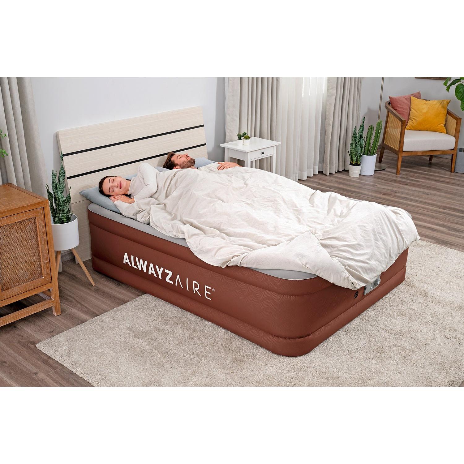 Bestway – Cama hinchable Alwayzaire Fortech con bomba Comfort Choice+ integrada (203 × 152 × 51 cm) - BricoandPool