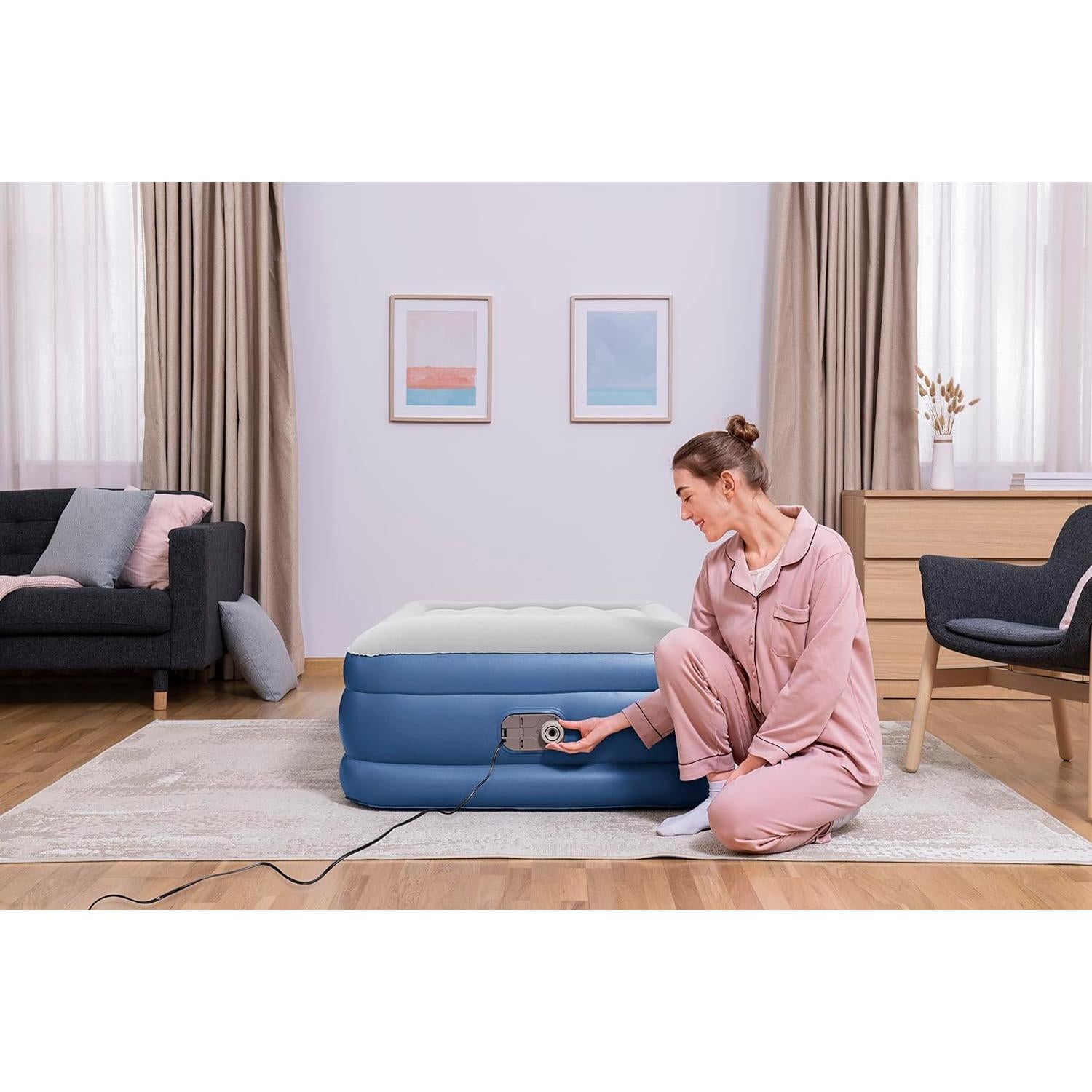 Bestway – Cama hinchable tritech con motor integrado 46cm - BricoandPool