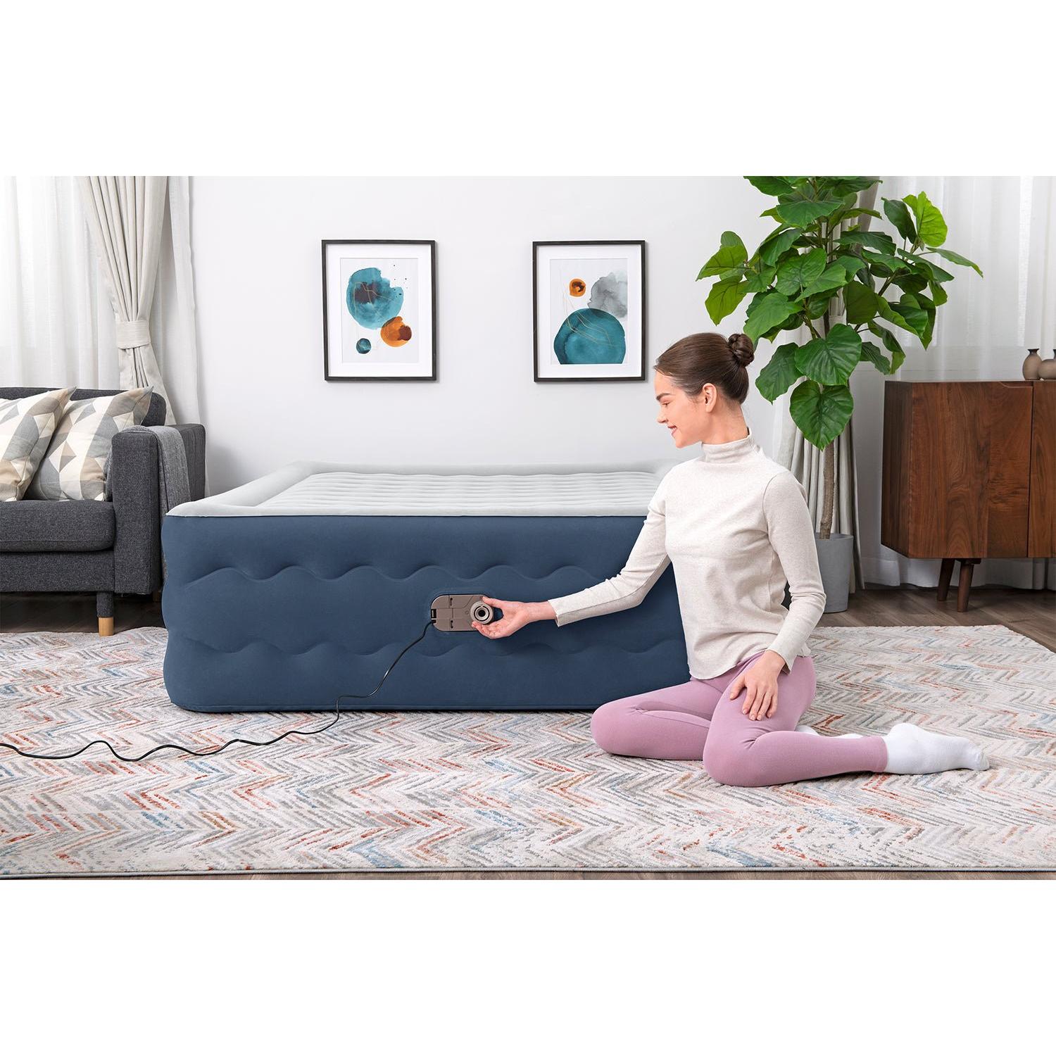 Bestway – Cama hinchable Tritech TruLeisure con bomba eléctrica integrada (203 × 152 × 51 cm) - BricoandPool