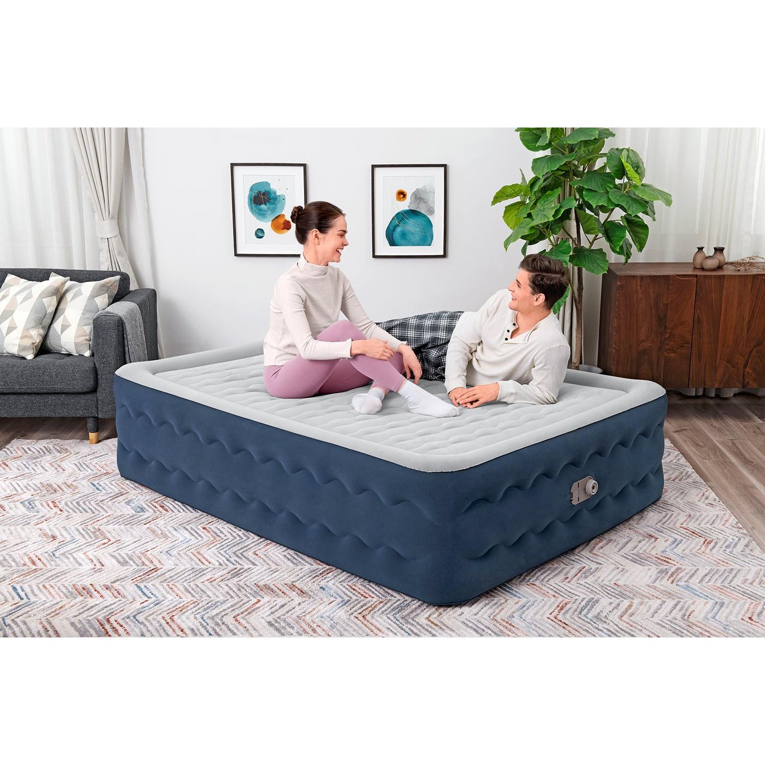Bestway – Cama hinchable Tritech TruLeisure con bomba eléctrica integrada (203 × 152 × 51 cm) - BricoandPool