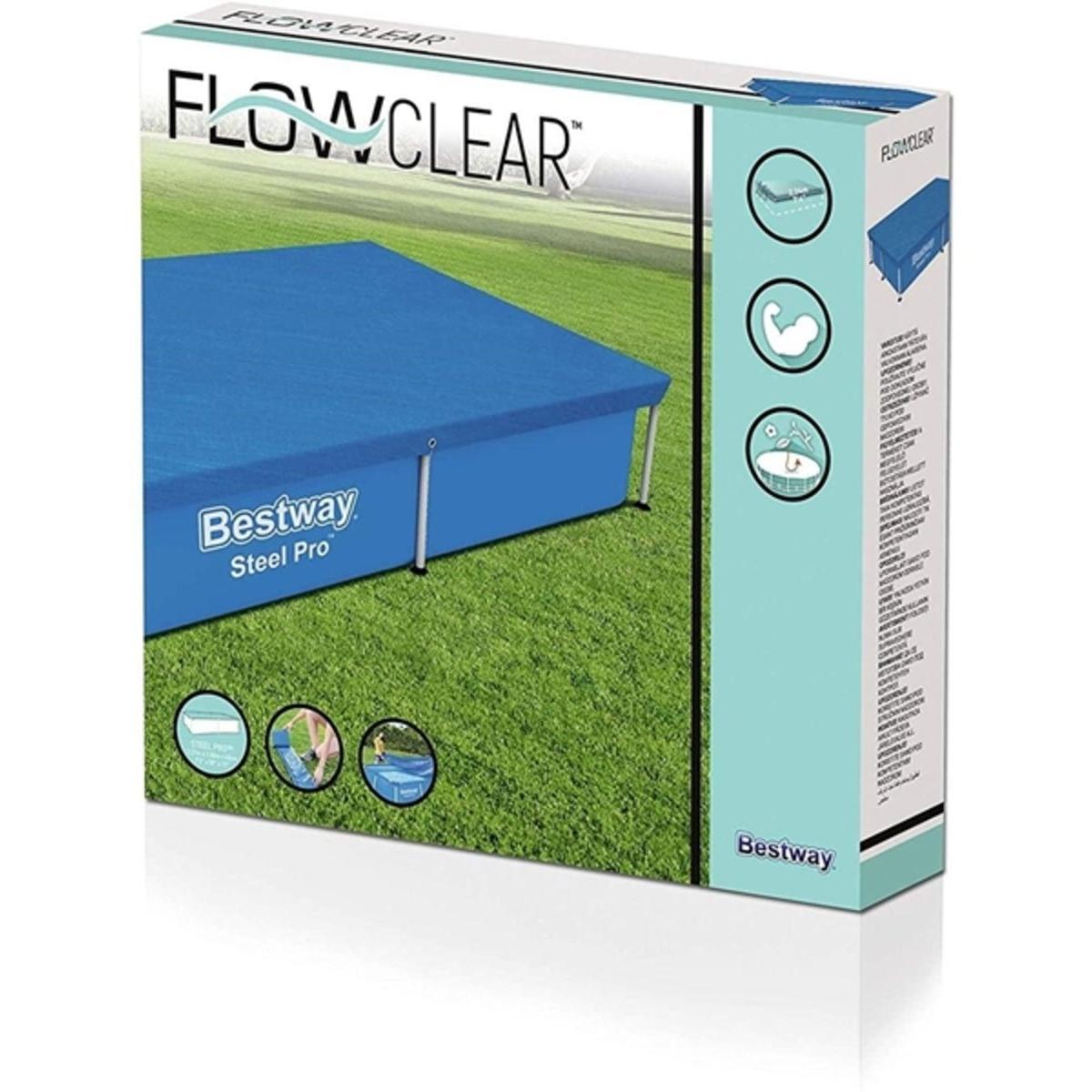 Bestway - Cobertor de verano rectangular para piscina desmontable - BricoandPool