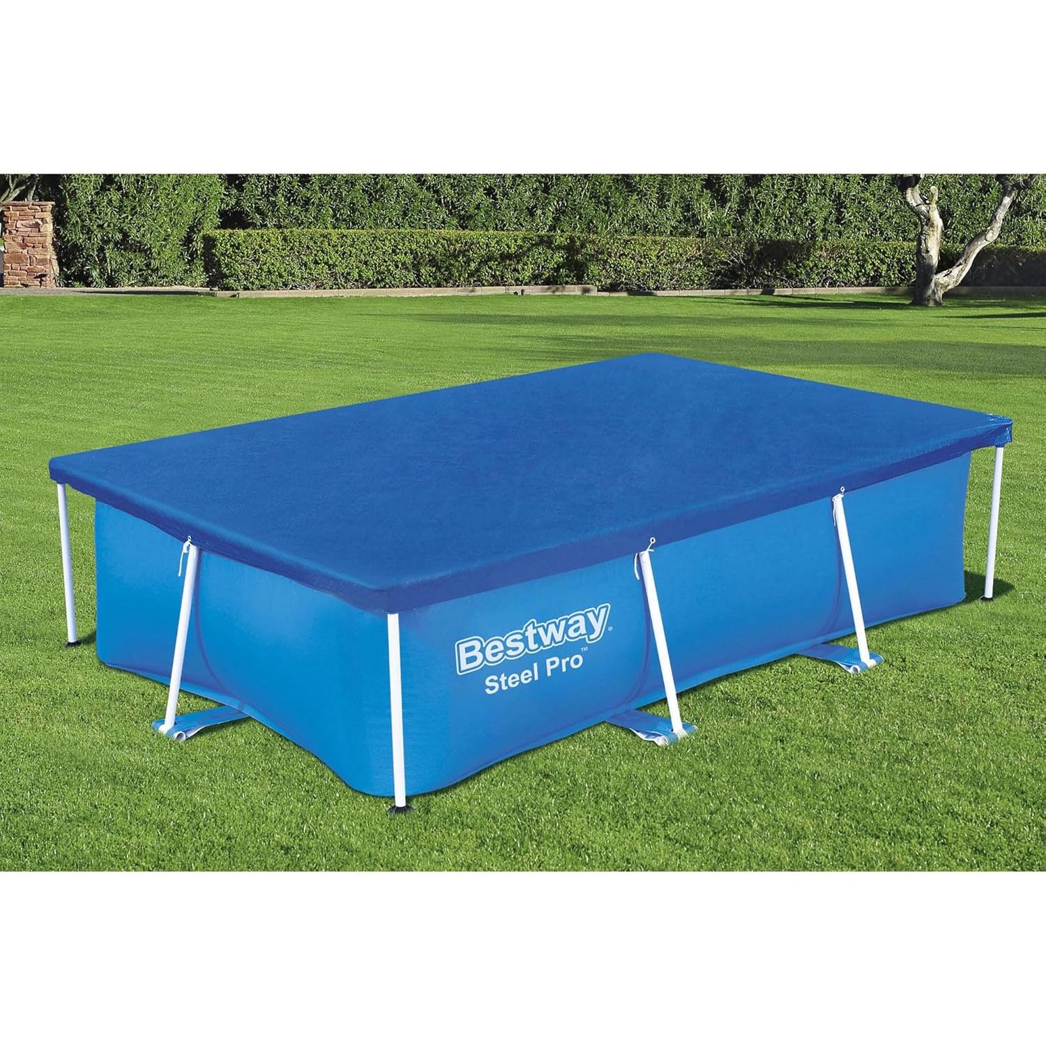 Bestway - Cobertor de verano rectangular para piscina desmontable - BricoandPool