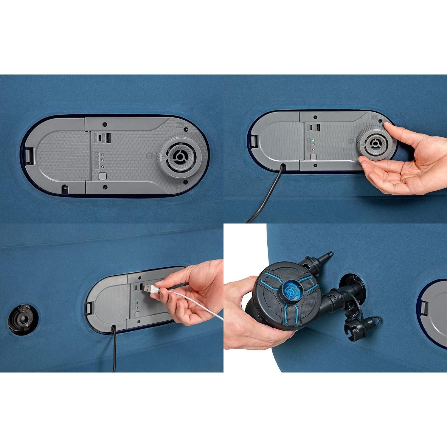 Bestway – Colchón hinchable AlwayzAire con doble bomba integrada (191 × 97 × 46 cm) - BricoandPool