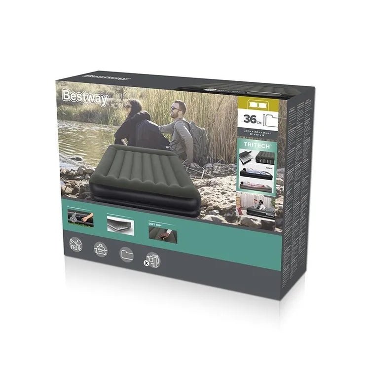 Bestway – Colchón hinchable Tritech (203 × 152 × 36 cm) - BricoandPool