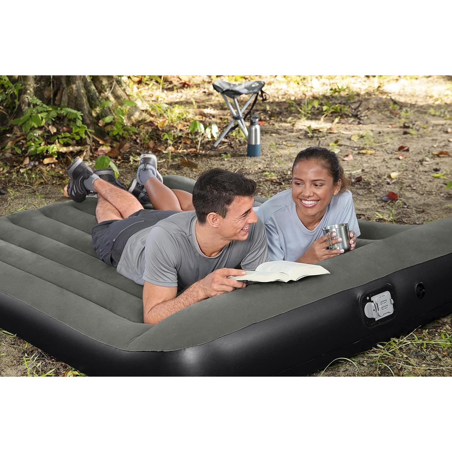 Bestway – Colchón hinchable Tritech con bomba de batería integrada (203 × 152 × 30 cm) - BricoandPool