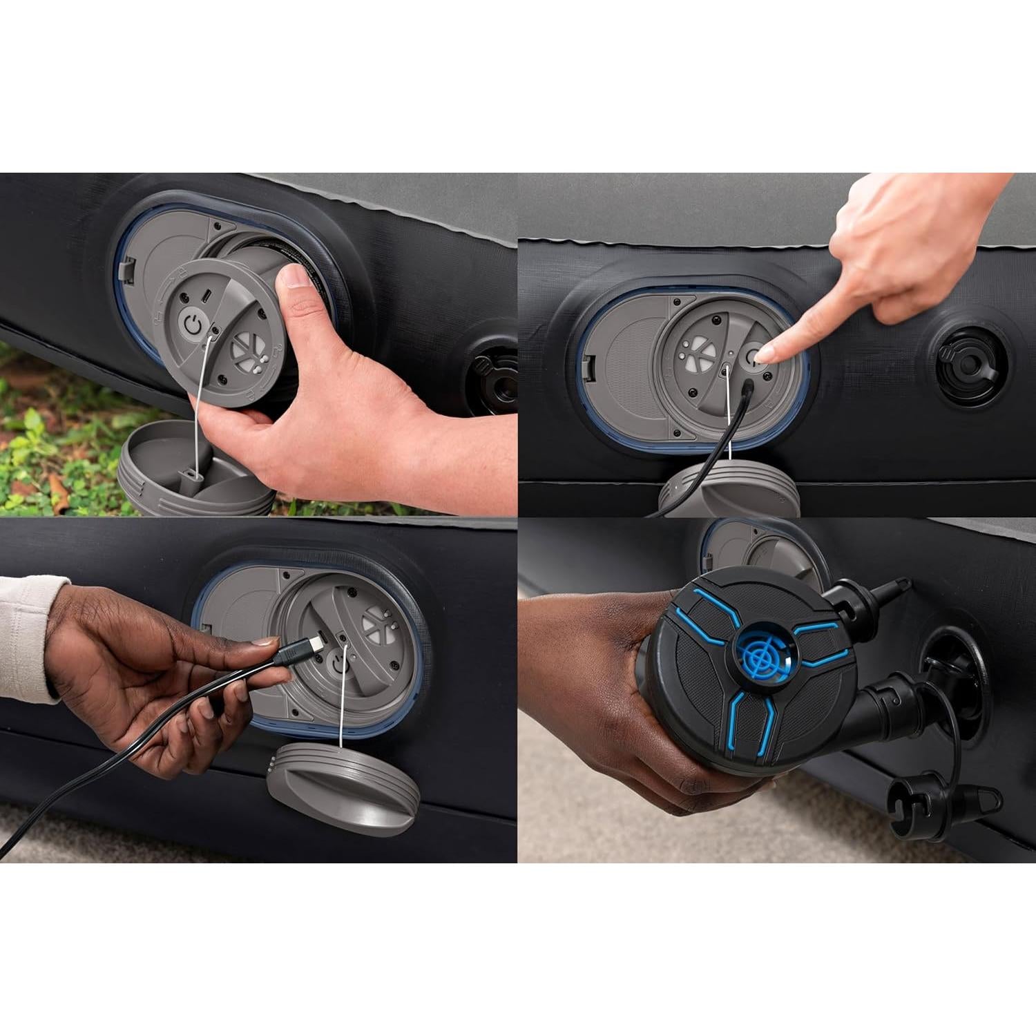 Bestway – Colchón hinchable Tritech con bomba USB integrada 30 cm - BricoandPool