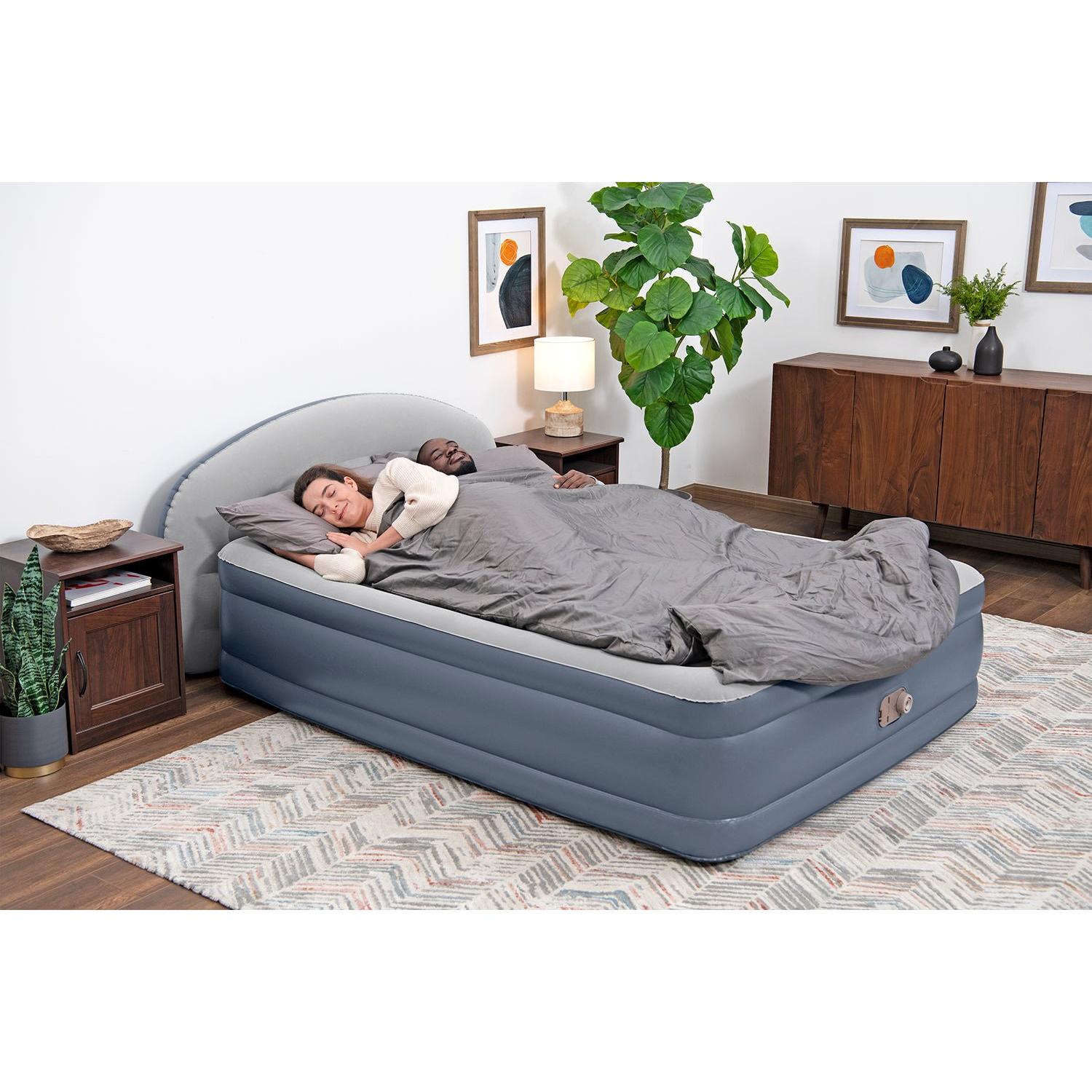 Bestway – Colchón hinchable Tritech con respaldo LoungeLux y bomba eléctrica integrada - BricoandPool