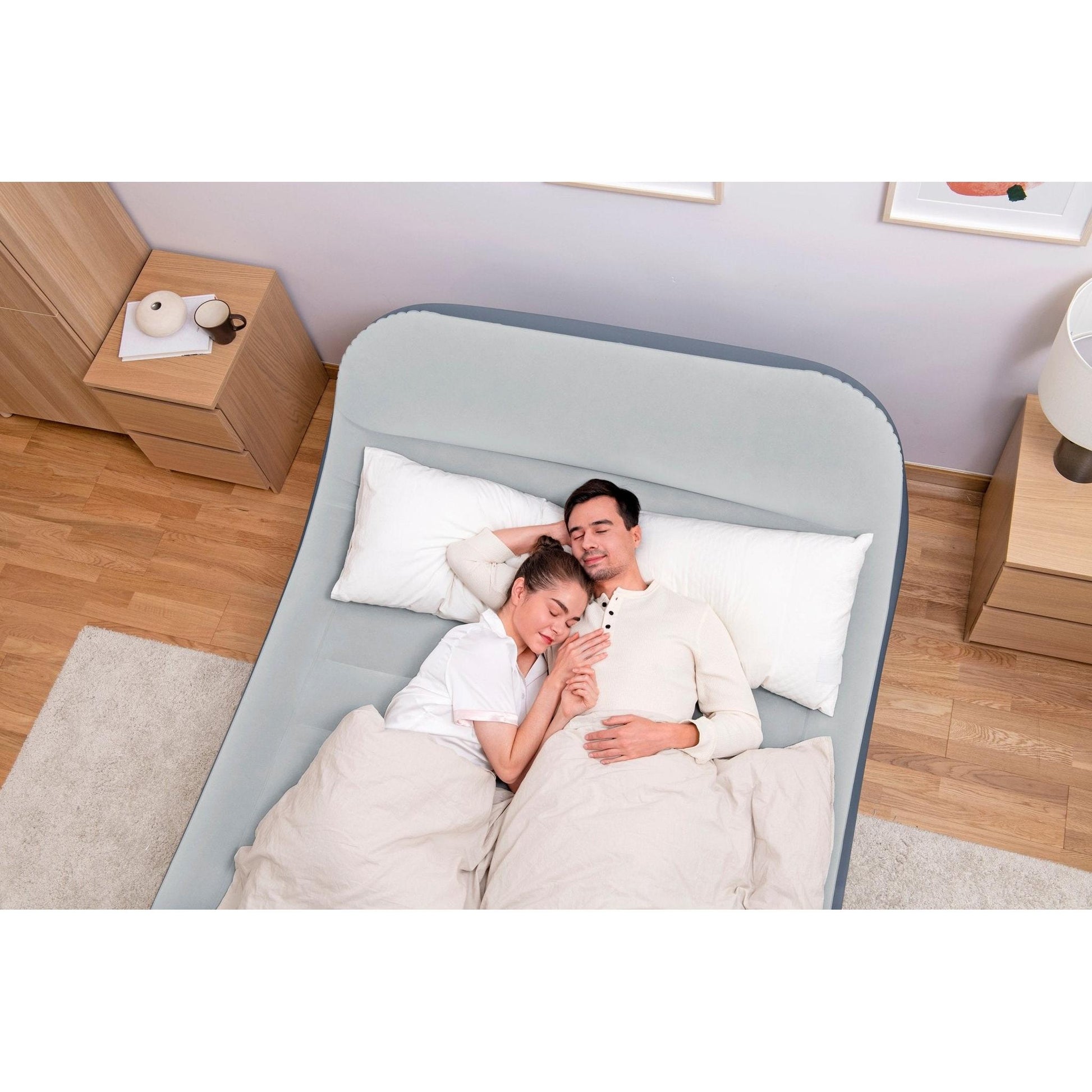 Bestway – Colchón hinchable Tritech SleekFlow con respaldo y bomba eléctrica integrada - BricoandPool