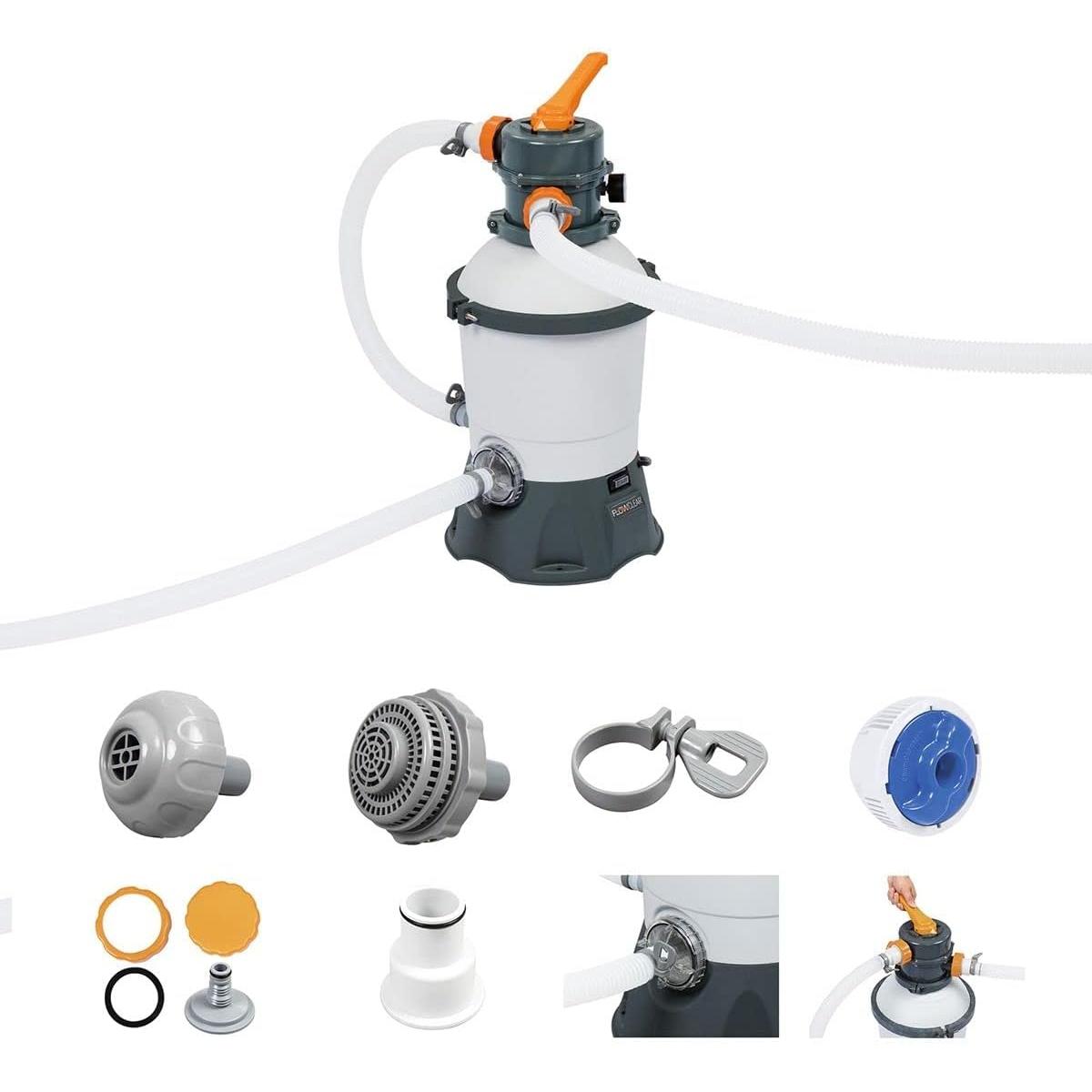 Bestway – Flowclear depuradora de arena (3.028 L/h) para piscinas elevadas - BricoandPool