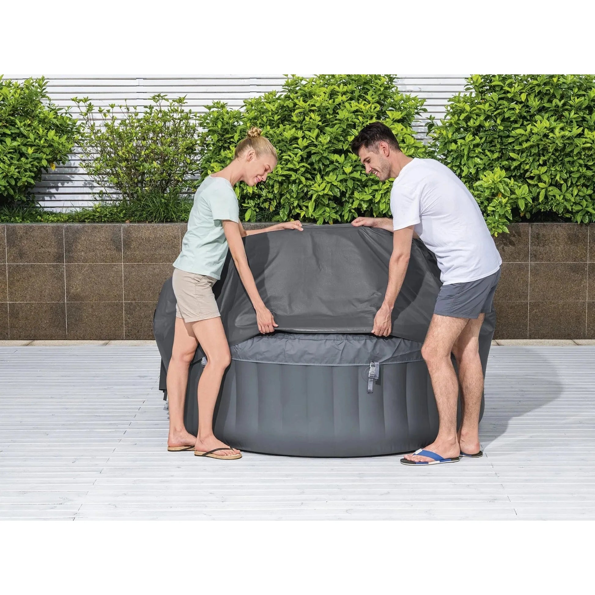 Bestway - Funda protectora para spa Lay - Z - Spa circular - BricoandPool