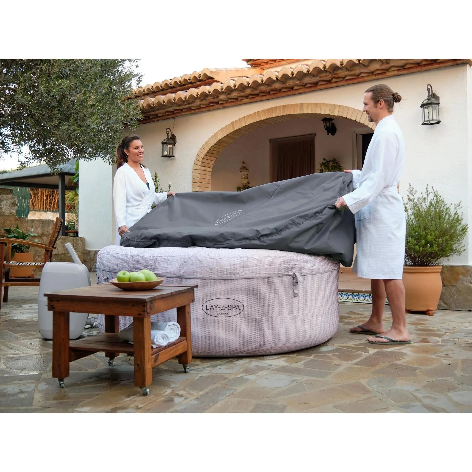 Bestway - Funda protectora para spa Lay - Z - Spa circular - BricoandPool