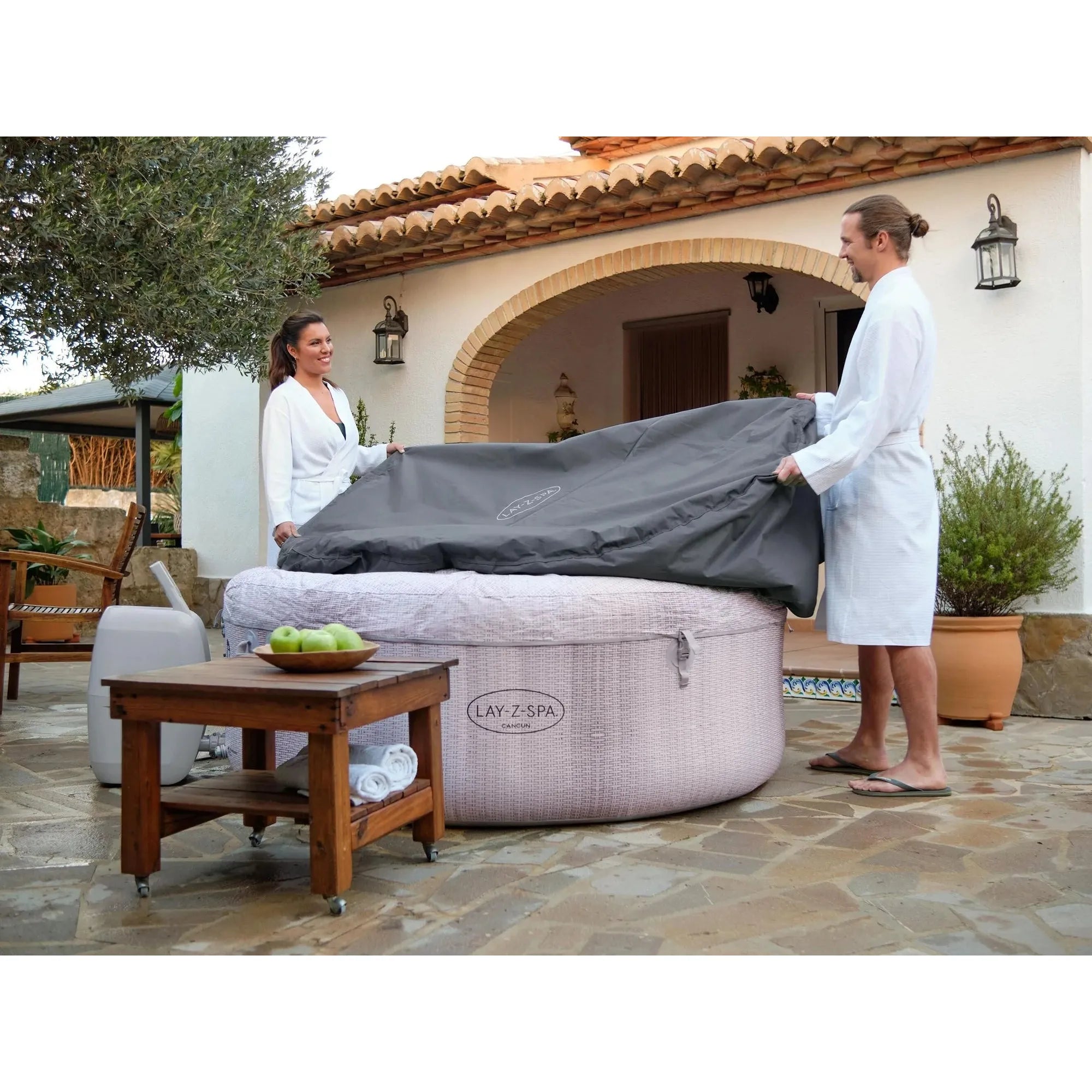 Bestway - Funda protectora para spa Lay - Z - Spa circular - BricoandPool